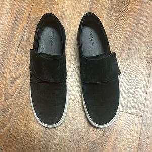 Vince slip on, Velcro suede shoes